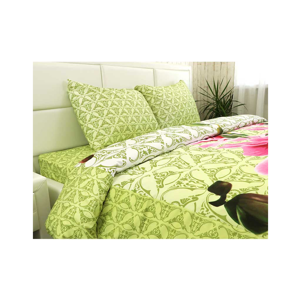 Постільна білизна Руно 20-1316 green сатин набивна євро (845.137К_20-1316 green) - зображення 2