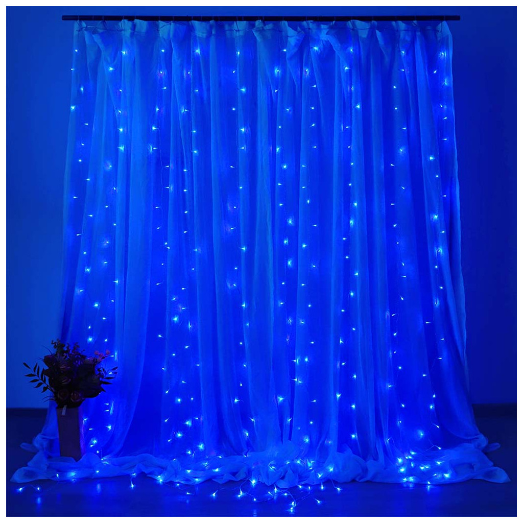 Гірлянда ColorWay штора водоспад 3x3м 300LED 220V синя (CW-GW-300L33VWFBL) - зображення 6