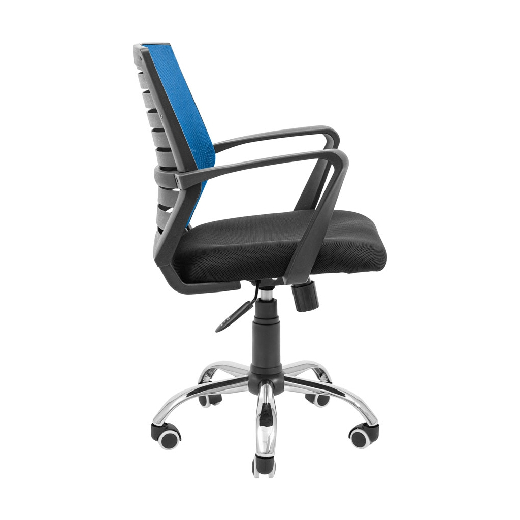 Офісне крісло Richman Флеш Ю Хром М-1 (Tilt) Сітка чорна + синя (ADD0003029) - зображення 3