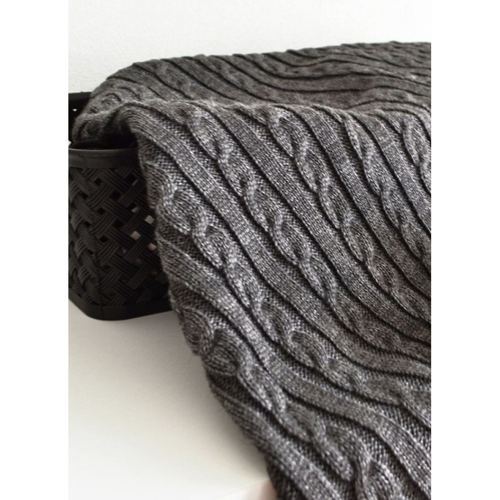 Плед Прованс Soft коси Графіт 90x130 см (12252) - зображення 1