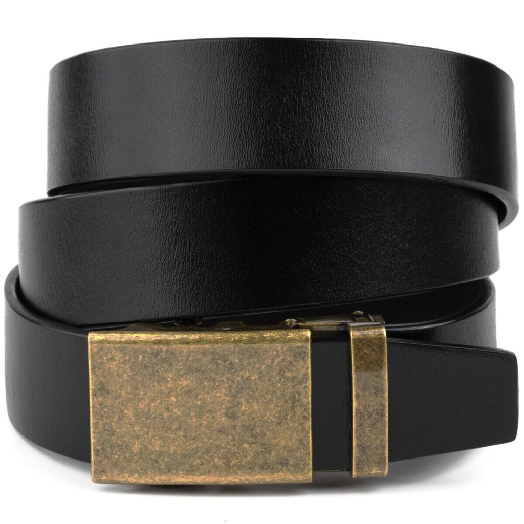 Ремінь Vintage Чоловічий з пряжкою латунь Чорний (20263) - зображення 1