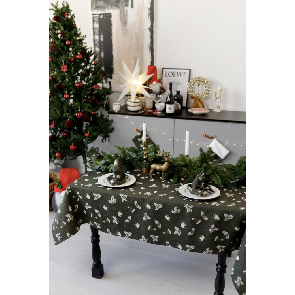 Скатертина Прованс Шапочки на зеленому 136х136 см (036854) - зображення 8