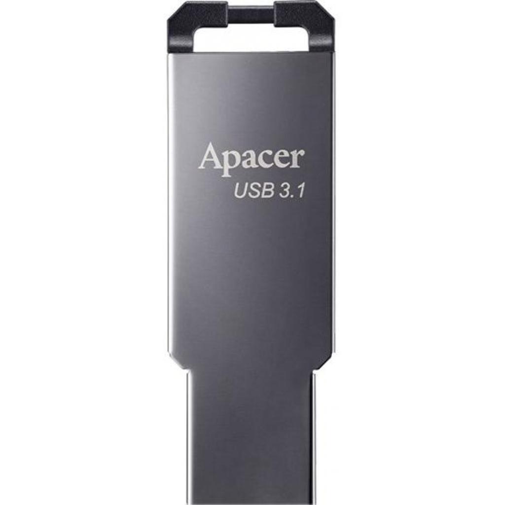 USB флеш накопичувач Apacer 16GB AH360 Ashy USB 3.1 Gen1 (AP16GAH360A-1) - зображення 1