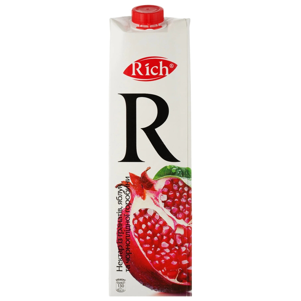 Сік Rich Гранатовий нектар освітлений 1 л (4820039352743) - зображення 1