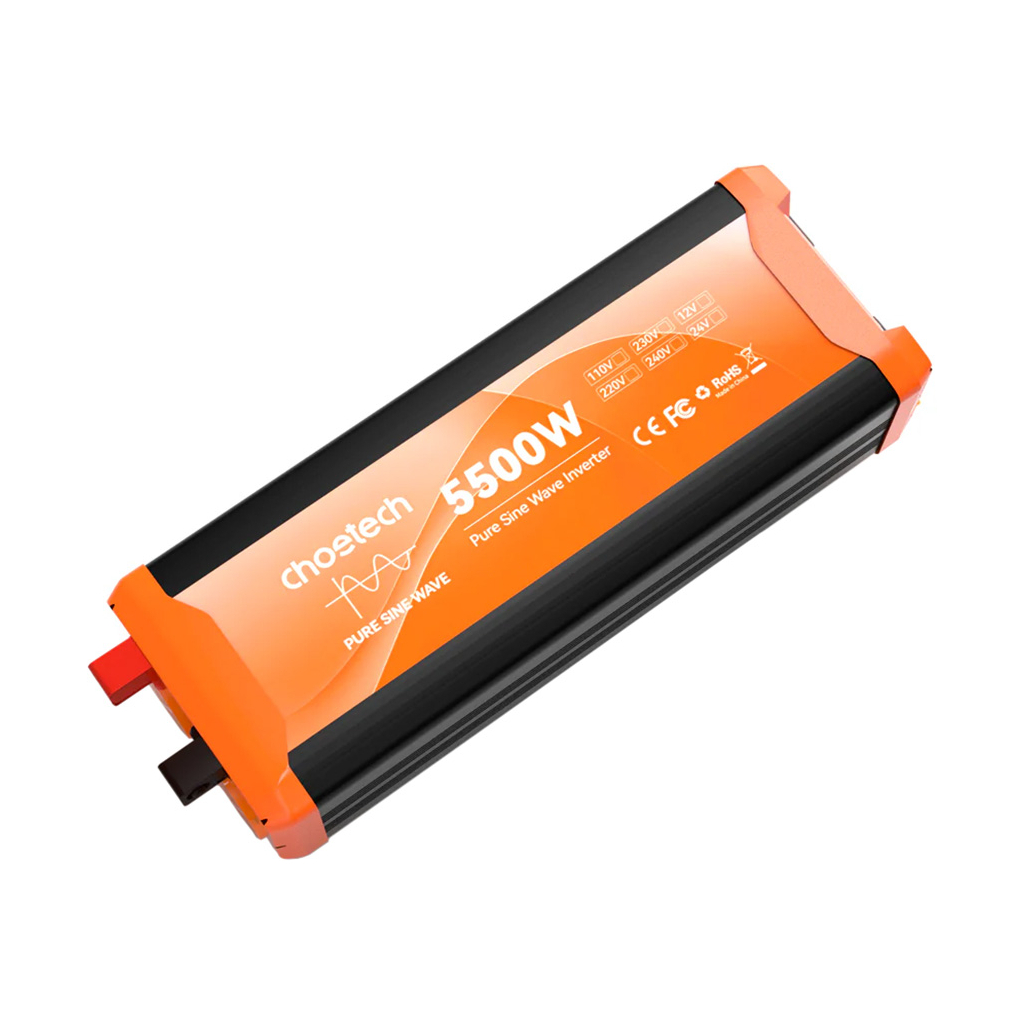 Автомобільний інвертор Choetech 12V/220V 2500 Вт, чиста синусоїда (CJ5000Q-V2) - зображення 2