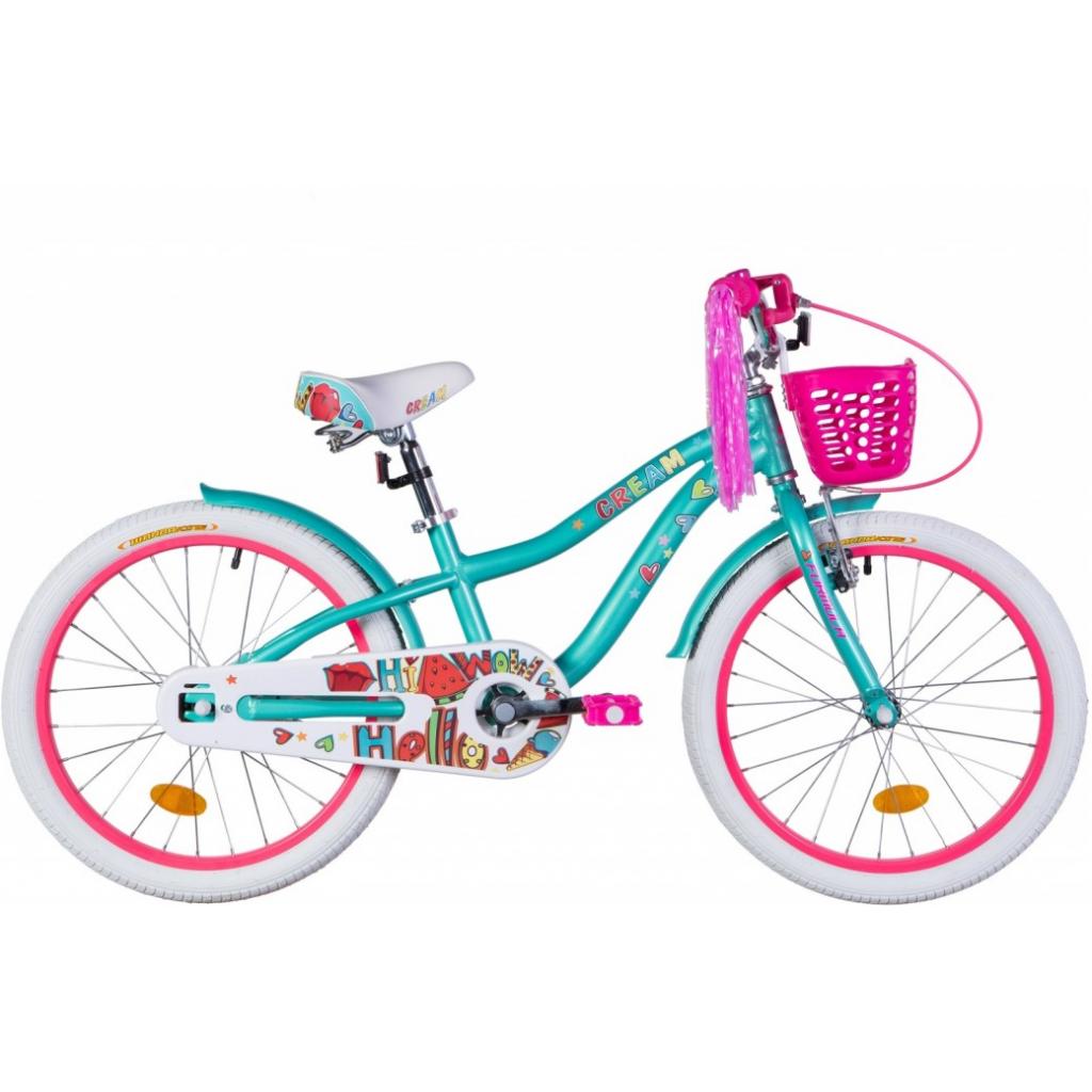 Велосипед Formula 20" CREAM рама-11" Al 2020 бірюзовий з кошиком (OPS-FRK-20-119) - зображення 1