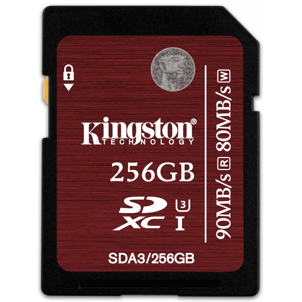 Карта пам'яті Kingston 256GB SDXC class10 UHS-I U3 (SDA3/256GB) - зображення 1