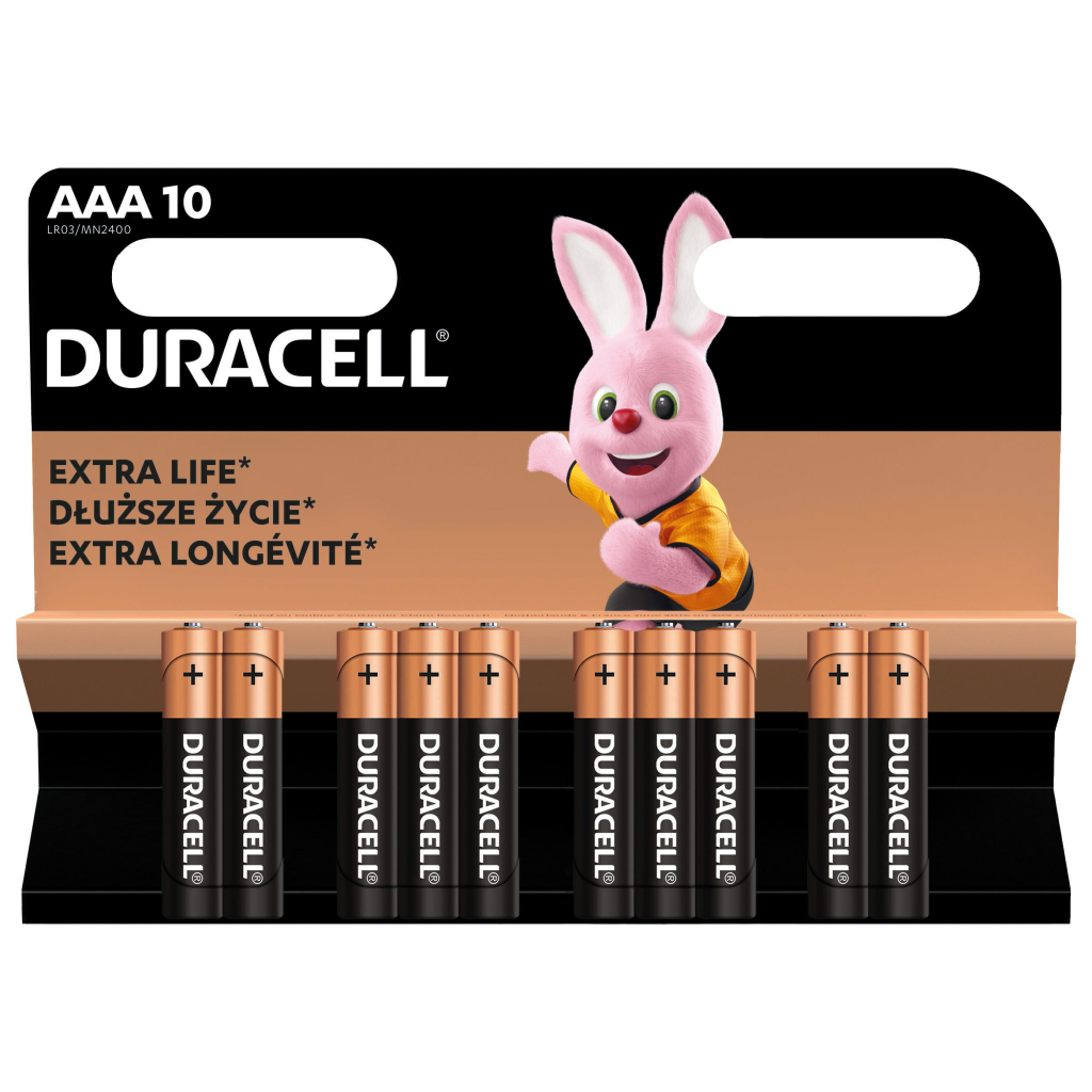 Батарейка Duracell AAA лужні 10 шт. в упаковці (5002509/5006462) - зображення 2