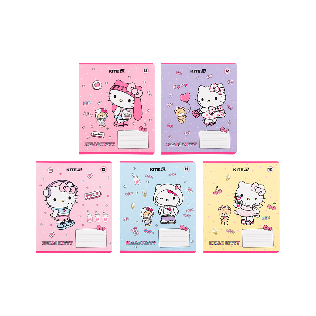Зошит Kite Hello Kitty, 12 аркушів, клітинка (HK25-232-1) - зображення 1