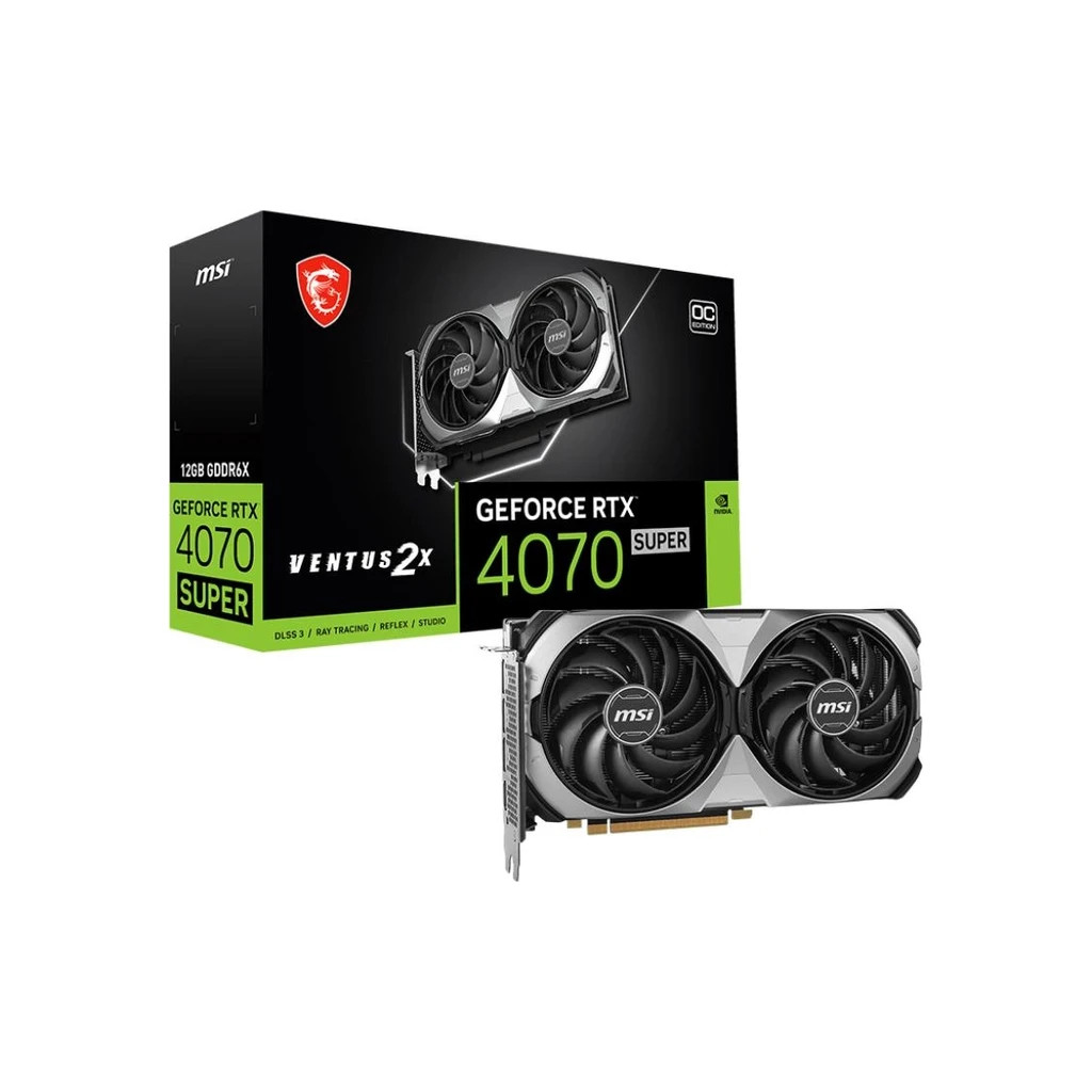 Відеокарта MSI GeForce RTX4070 SUPER 12Gb VENTUS 2X OC (RTX 4070 SUPER 12G VENTUS 2X OC) - зображення 2