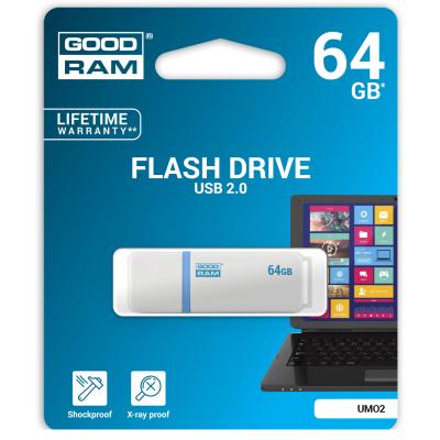 USB флеш накопичувач Goodram 64GB UMO2 White Graphite USB 2.0 (UMO2-0640WER11) - зображення 5