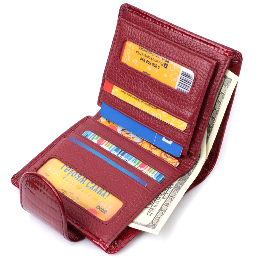 Гаманець ST Leather З натуральної шкіри Червоний (22685) - изображение 9