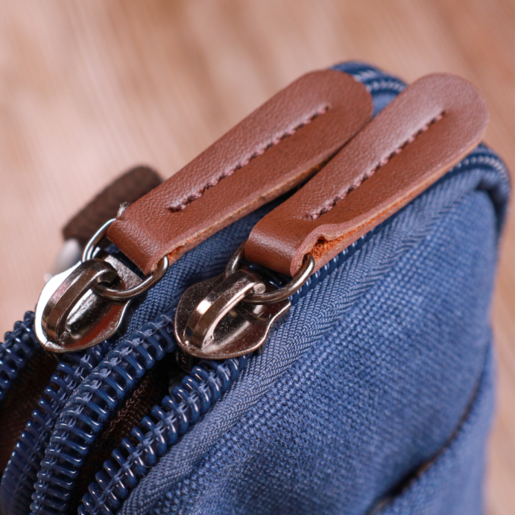 Сумка Vintage На пояс з металевим карабіном з текстилю Синя (22226) - зображення 11