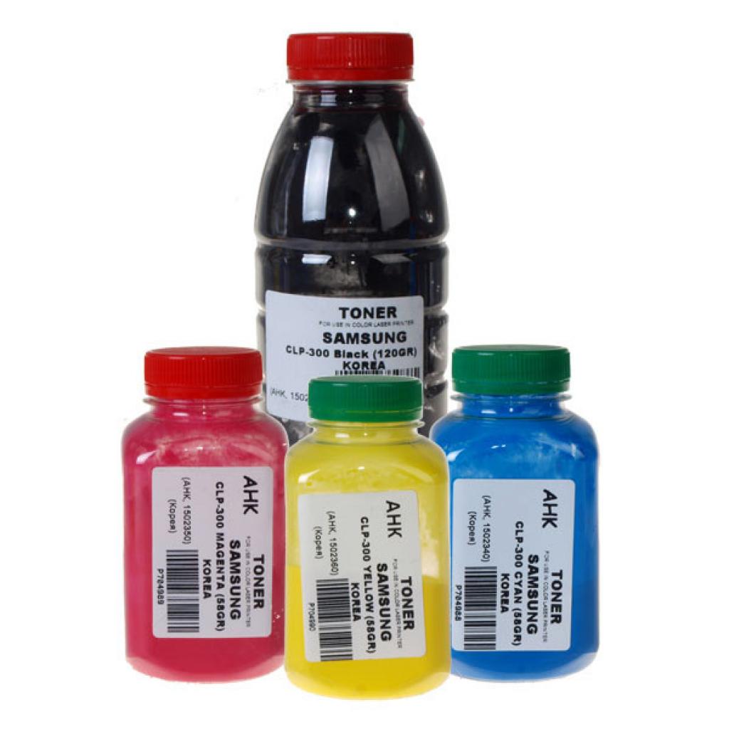 Тонер AHK Samsung CLP-300/600, B/C/M/Y SET (Black 120г, Сolor 58г) (1503340) - изображение 1