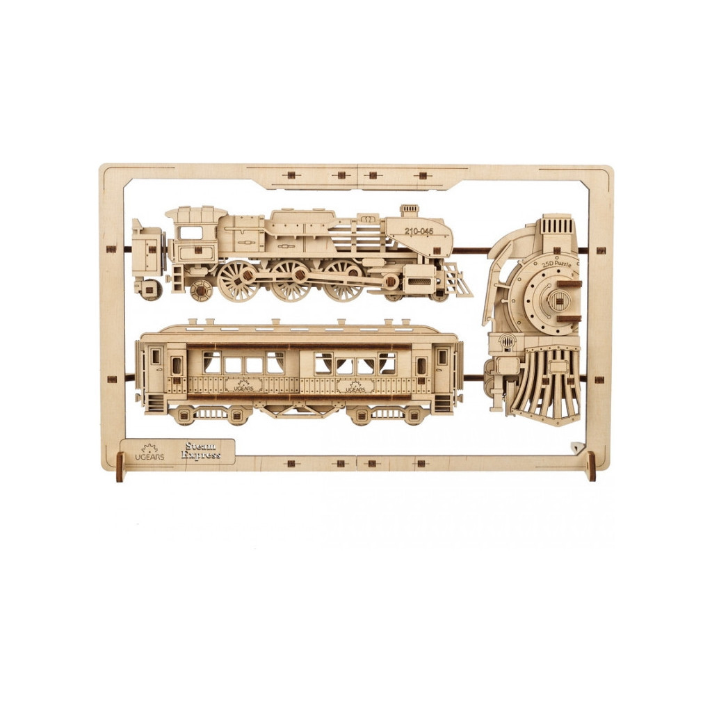 Конструктор Ugears Паротяг 2.5D (6337513) - зображення 2
