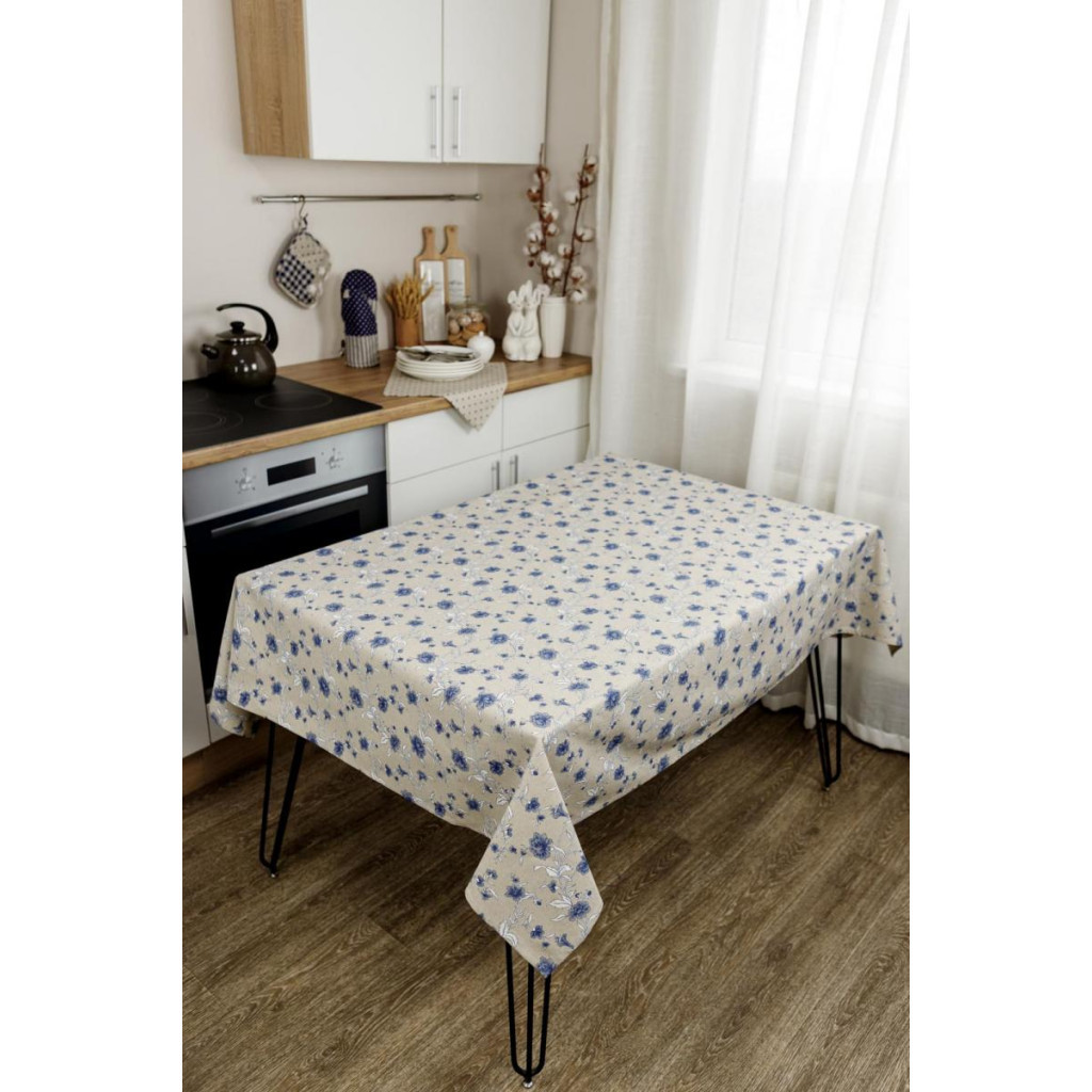 Скатертина Прованс Квіти сині Господиня 120х136 см (4823093450851) - зображення 4