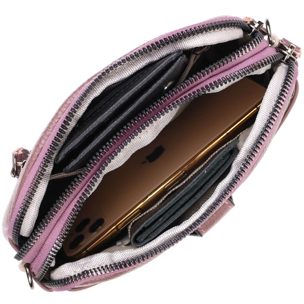 Сумка Vintage З натуральної шкіри Пудрова (22126) - зображення 7