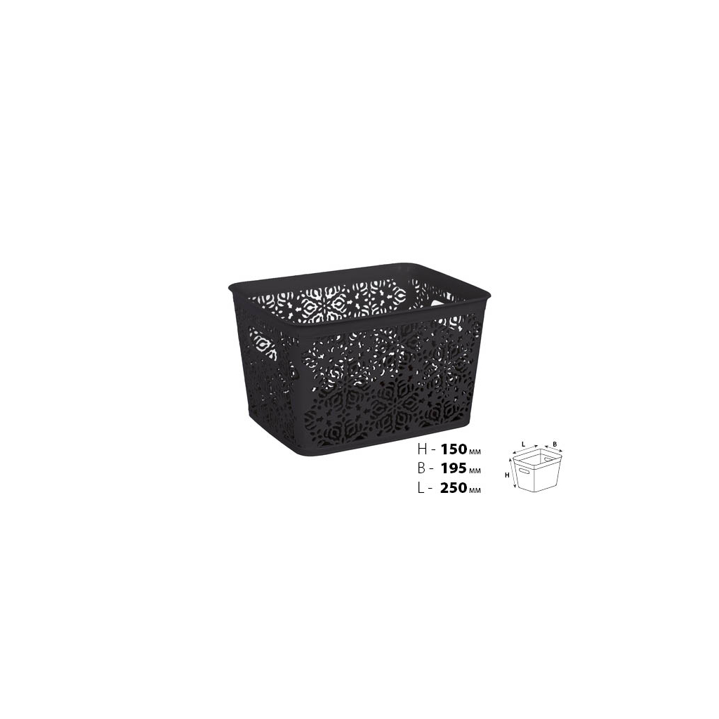 Кошик для зберігання Violet House 0502 2 Ажур Coffee 7 л (0502 2 Ажур COF б/кр. 7 л) - зображення 2