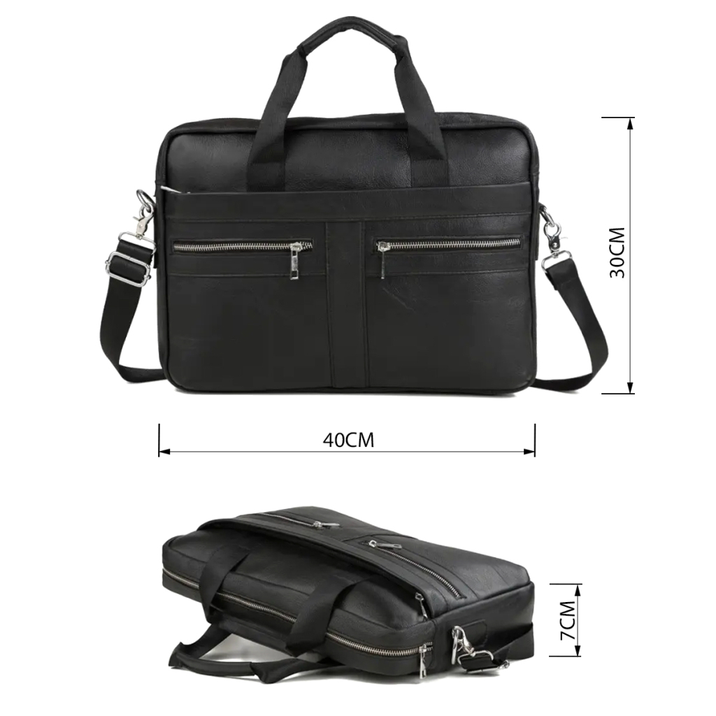 Сумка Vintage Шкіряна Чорна (14625) - зображення 3