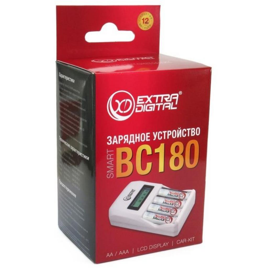 Зарядний пристрій для акумуляторів Extradigital BC180 + 4 AA 2500 mAh (AAC2813) - зображення 8