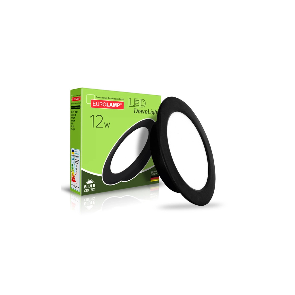 Світильник Eurolamp LED 12W 4000K (LED-DLR-12/4(new)(black)) - зображення 2