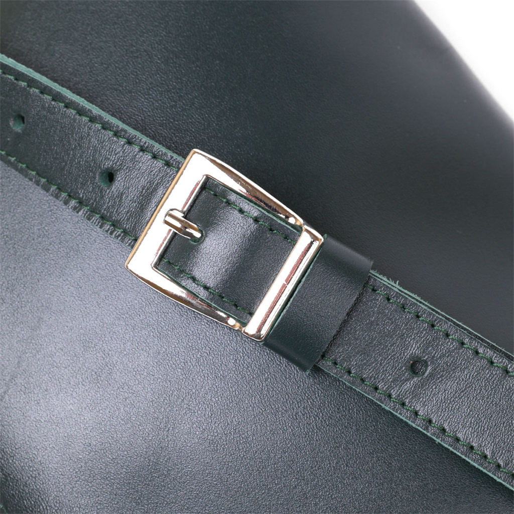 Сумка Shvigel Шкіряна на пояс Зелена (16390) - зображення 5