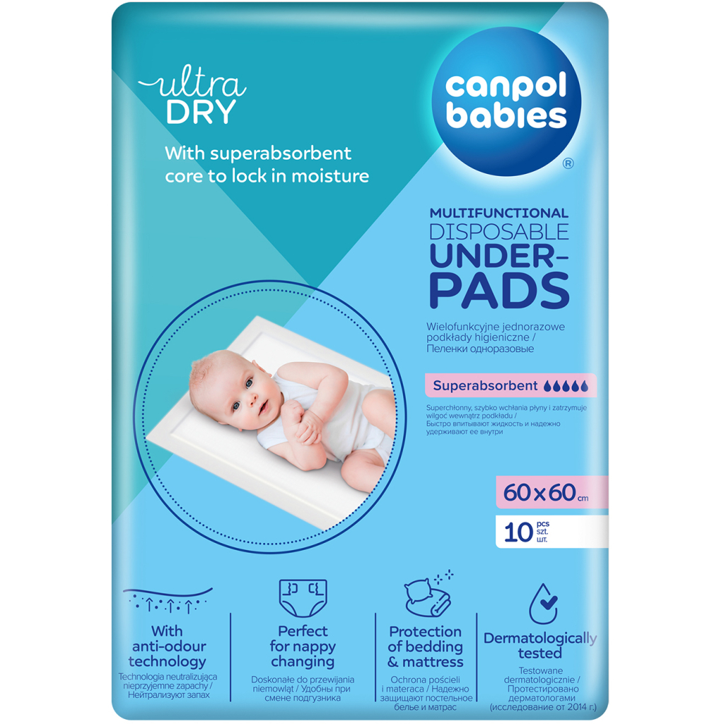 Пелюшки для малюків Canpol babies 60х60 см 10 шт (78/006) - зображення 1