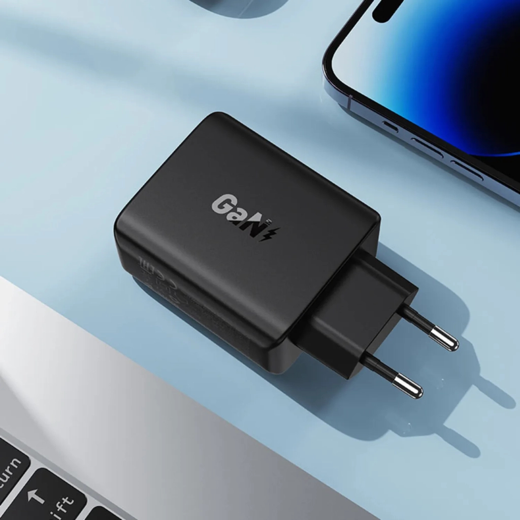 Зарядний пристрій Acefast 4xUSB 45W (2xUSB-C+2xUSB-A) Gan A61 Fast Charger Black (6974316282754) - зображення 6