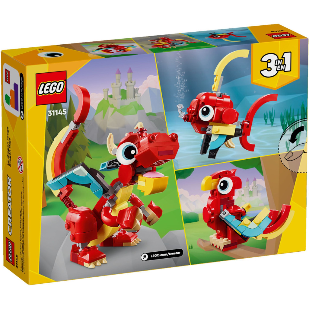 Конструктор LEGO Creator Червоний Дракон 149 деталей (31145) - зображення 8