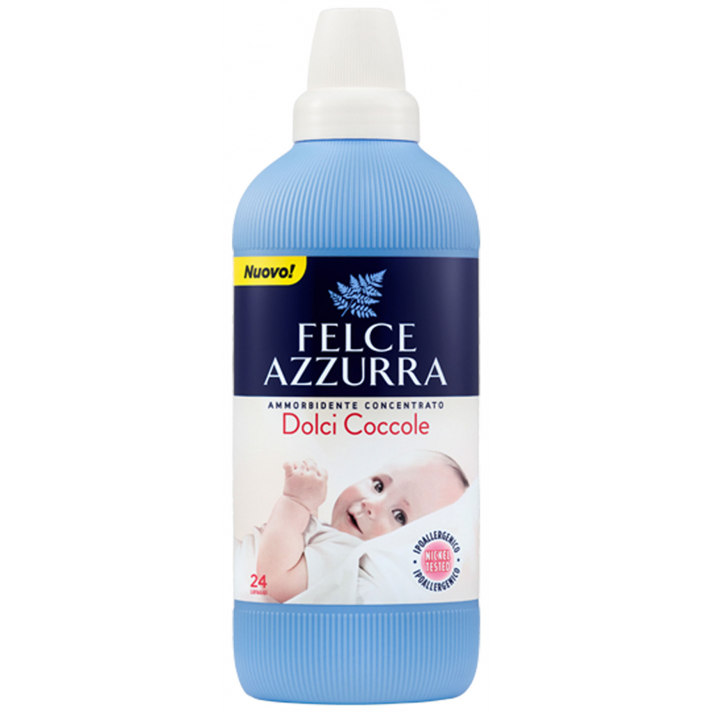 Кондиціонер для білизни Felce Azzurra Dolci Coccole концентрований пом'якшувач 600 мл (8001280030888) - зображення 1