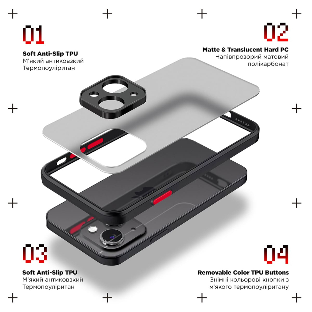 Чохол до мобільного телефона Armorstandart Frosted Matte Samsung M15 5G (M156) Black (ARM74379) - зображення 2