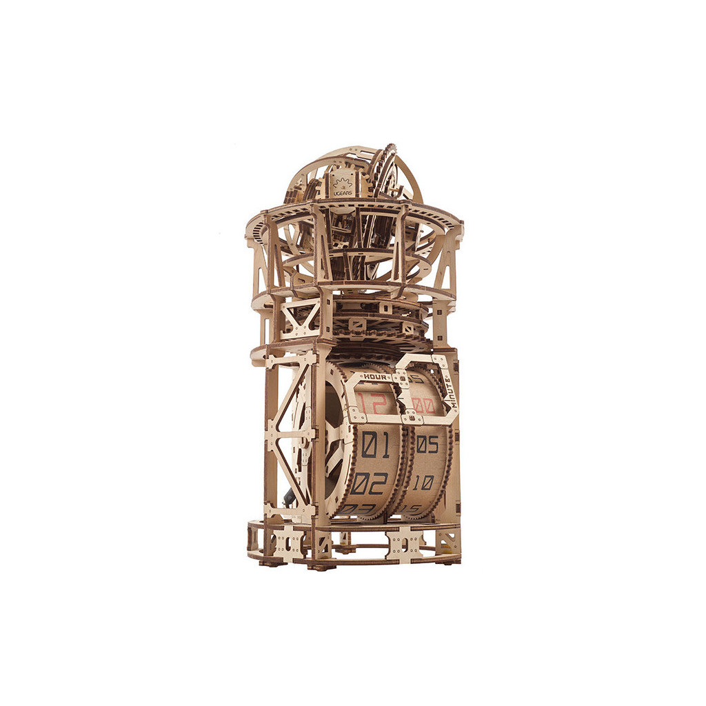 Конструктор Ugears Астроном. Настільний годинник із турбійоном (70162) - зображення 1
