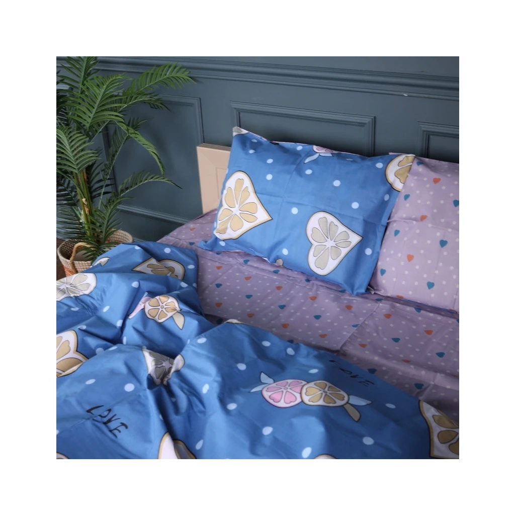 Постільна білизна MirSon Бязь Premium 17-0470 Love lemon Сімейний 160x220 (2200003338997) - зображення 2
