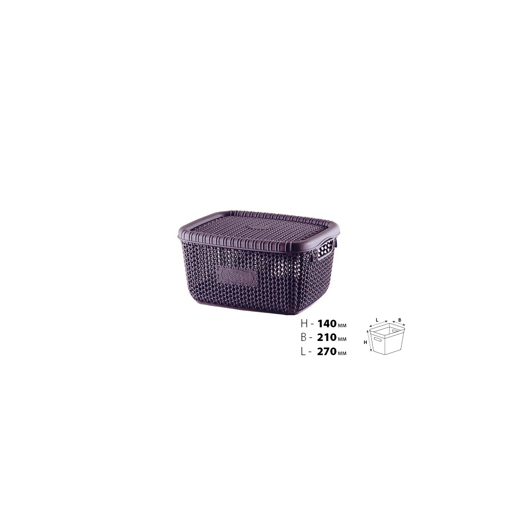 Кошик для зберігання Violet House 1009 Віолетта Plum 5 л (1009 Віолетта PLUM з/кр. 5 л) - зображення 2