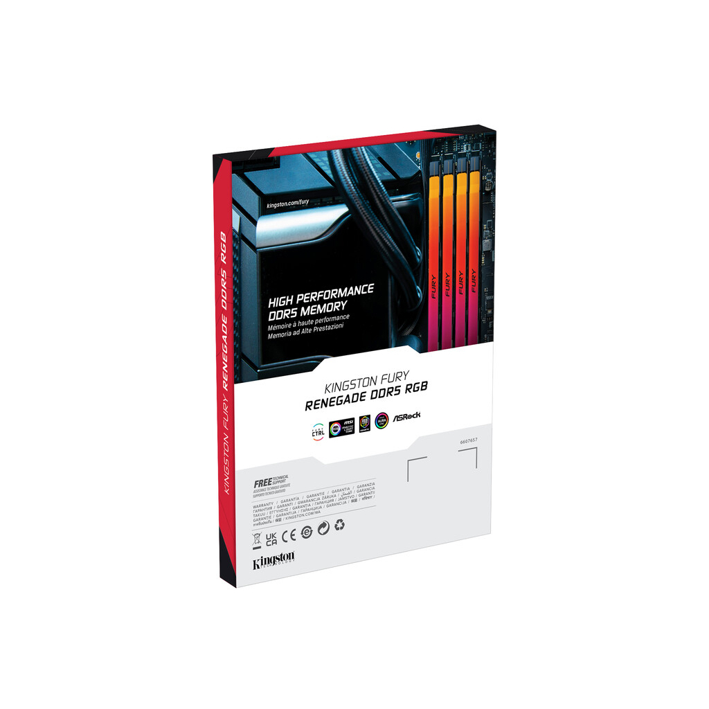 Модуль пам'яті для комп'ютера DDR5 96GB (2x48GB) 6400 MHz Renegade RGB XMP Kingston Fury (ex.HyperX) (KF564C32RSAK2-96) - изображение 6