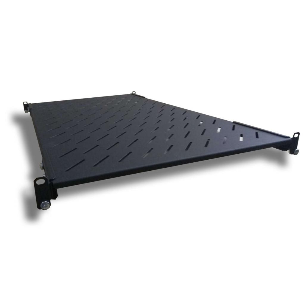 Полка 19" Hypernet 1U глиб. 400мм, в шкафи глибиною 600мм, чорна (U-FS-60-BLACK) - зображення 1