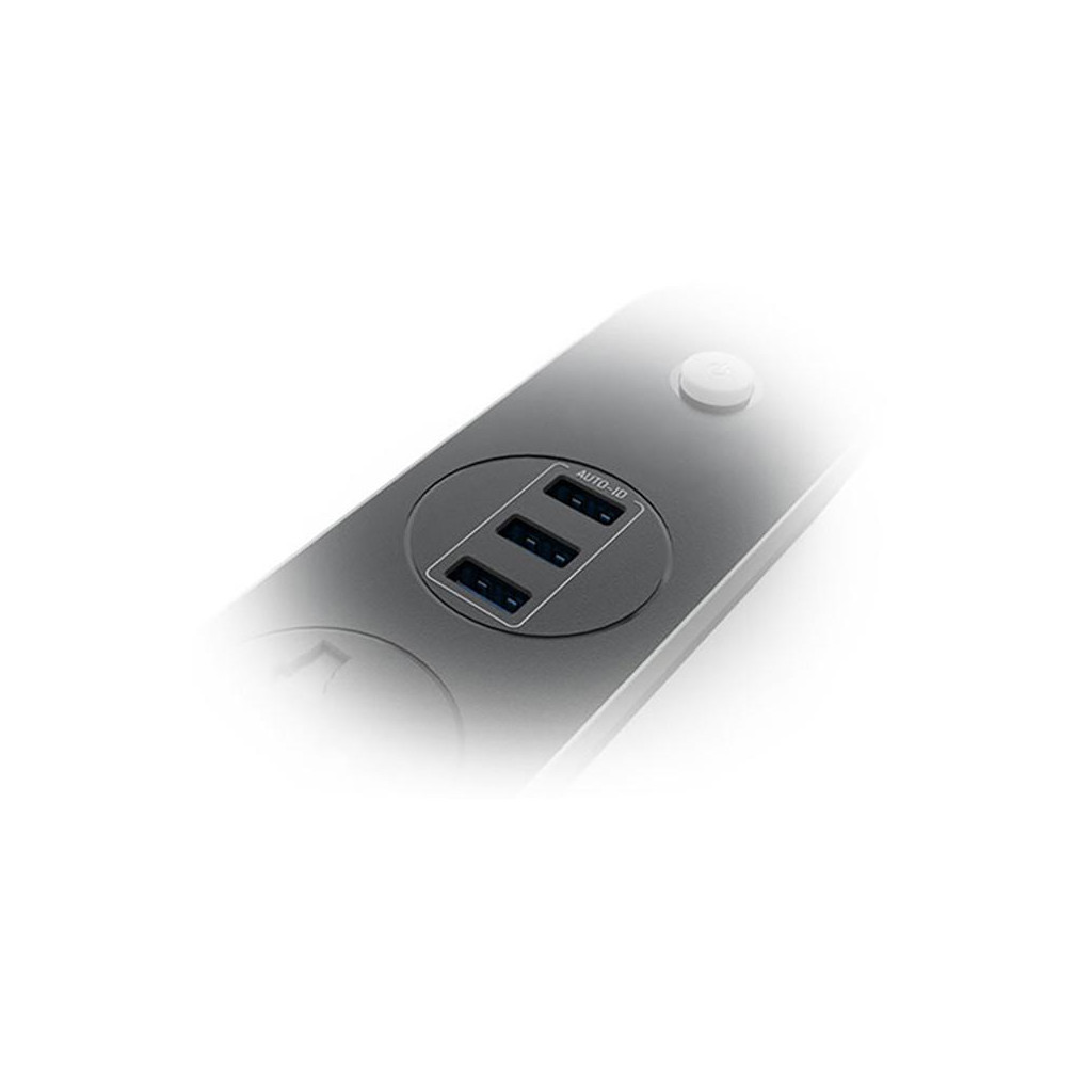 Мережевий фільтр живлення ColorWay CW-CHU33B, 3 розетки / 3USB Black 1.8M - зображення 7