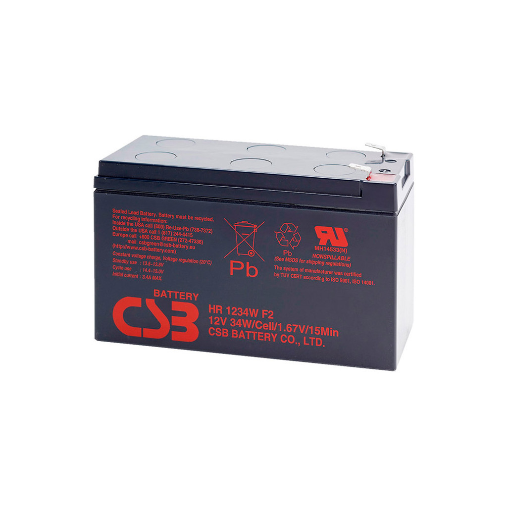 Батарея до ДБЖ CSB 12В 9Ah (HR1234WF2) - зображення 1