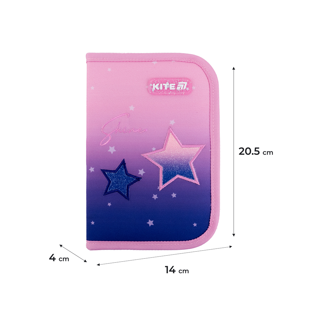 Пенал Kite 622 Sparkling, 1 відділення, 2 відвороти (K25-622-1) - изображение 2
