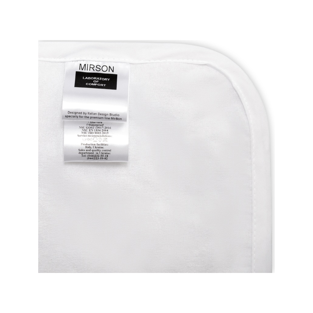 Наматрацник MirSon Terry Waterproof 217 водонепроникний гумка по кутах 180x200 см (2200000327598) - зображення 5