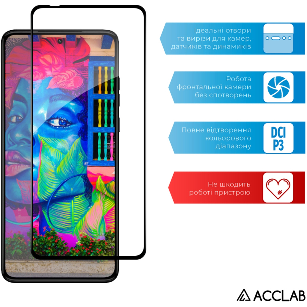 Скло захисне ACCLAB Full Glue Moto G84 Black (1283126582332) - зображення 5