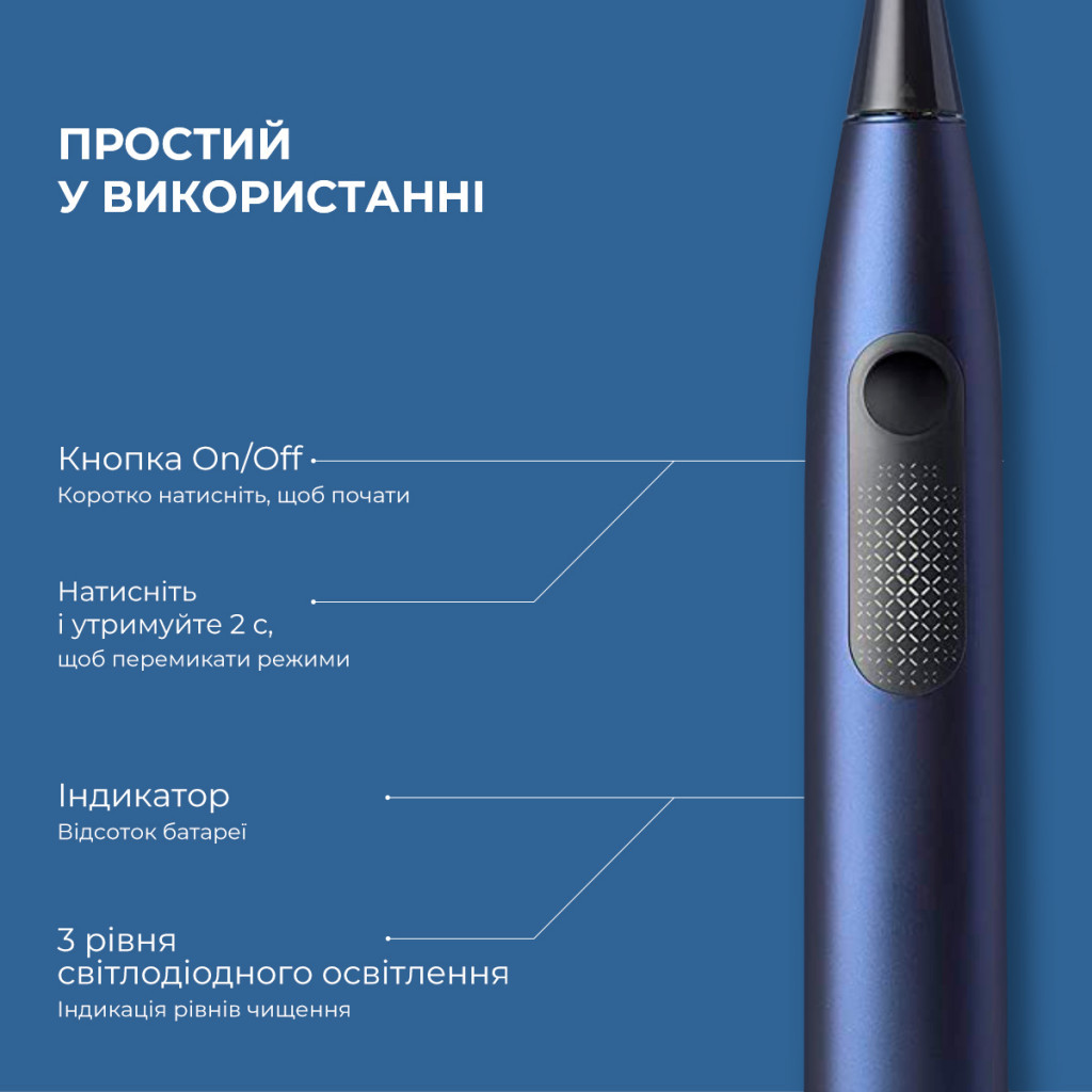 Електрична зубна щітка Oclean 6970810551501 - зображення 6
