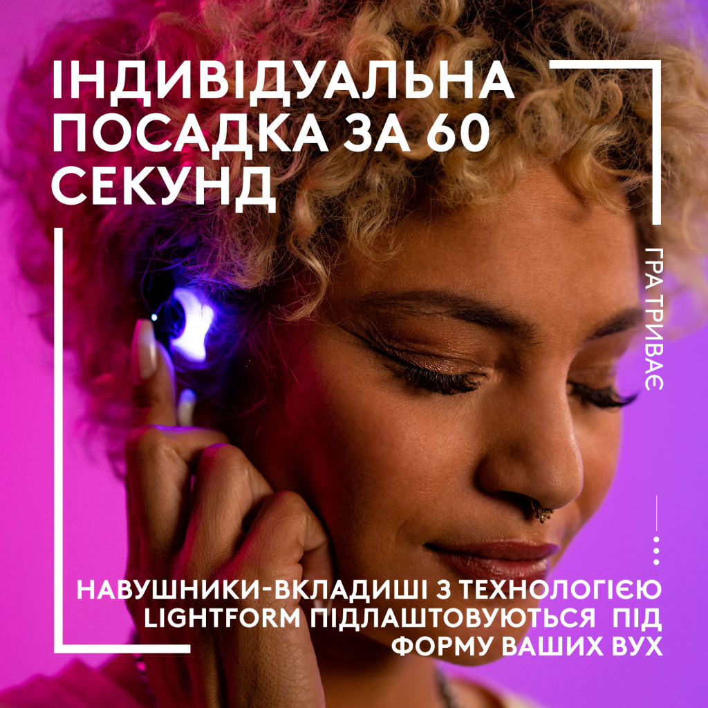 Навушники Logitech FITS True Wireless Gaming Earbuds Black (985-001182) - зображення 3