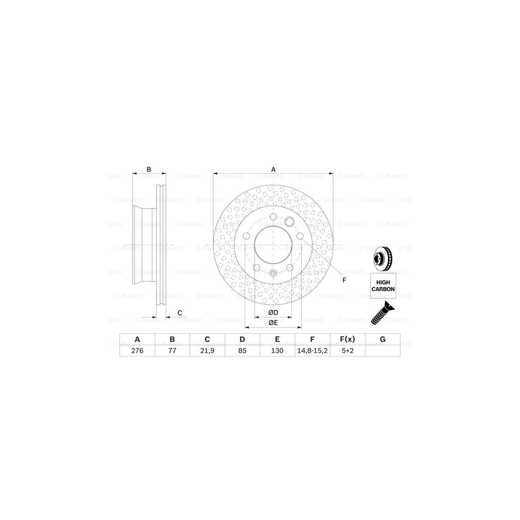 Гальмівний диск Bosch 0 986 478 849 - зображення 5