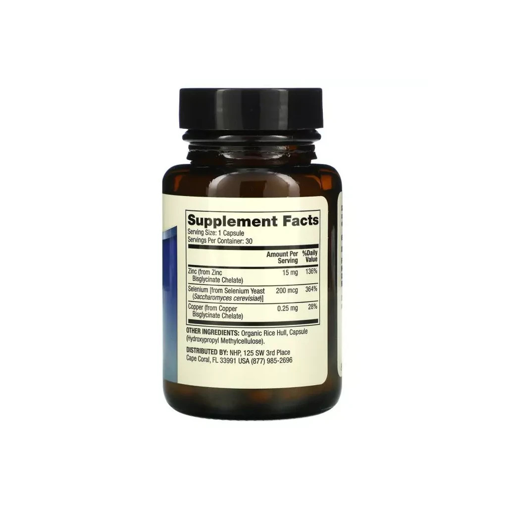 Мінерали Dr. Mercola Цинк та Селен, Zinc plus Selenium, 30 капсул (MCL-03065) - зображення 2