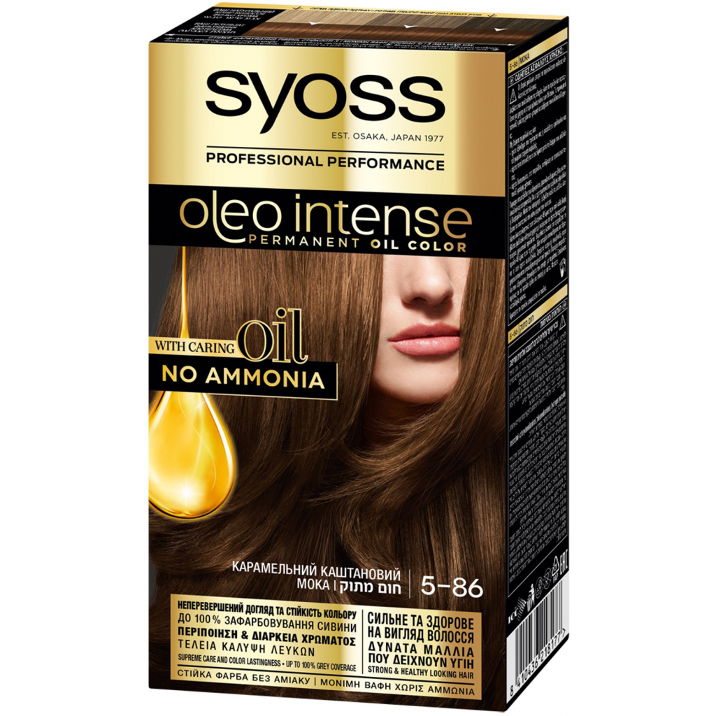 Фарба для волосся Syoss Oleo Intense 5-86 Карамельний каштановий 115 мл (8410436218177) - зображення 1