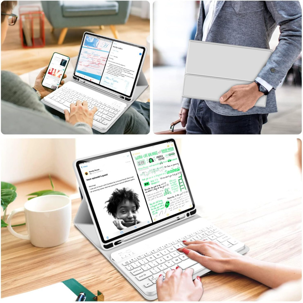 Чохол до планшета BeCover Keyboard Apple iPad Air (4/5) 2020/2022 10.9" Gray (711145) - зображення 6