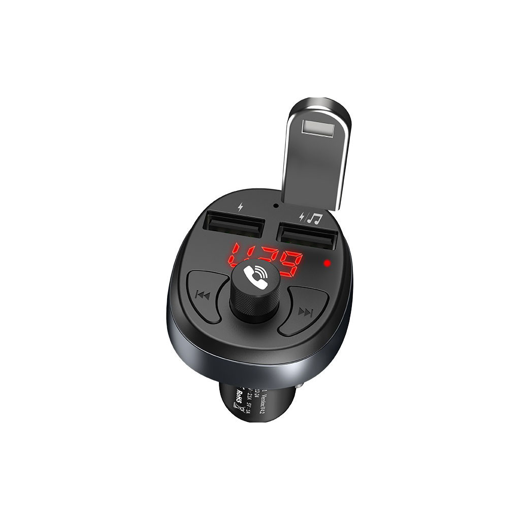 FM модулятор HOCO E41, Black, Box (E41) - изображение 2