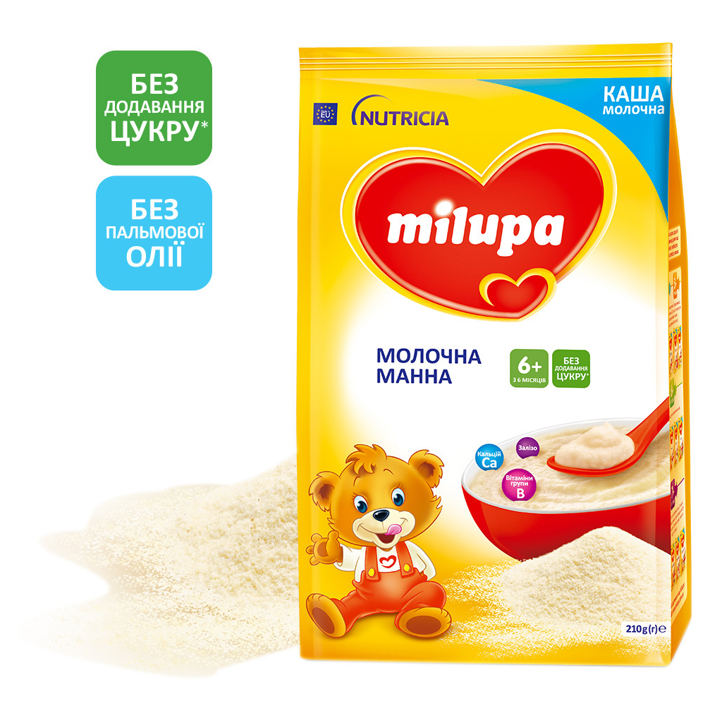 Дитяча каша Milupa Манна молочна 210 г (5900852930096) - зображення 1