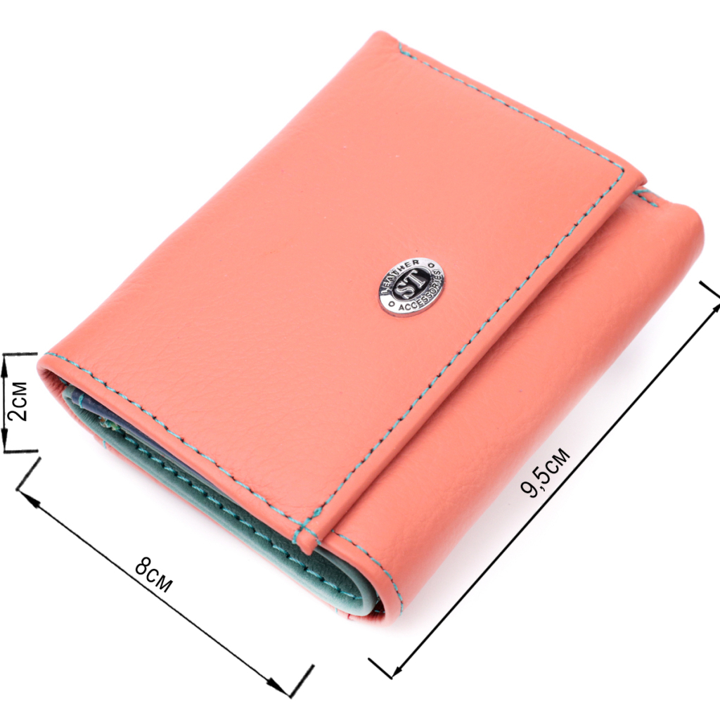 Гаманець ST Leather З натуральної шкіри Помаранчевий (19505) - зображення 3